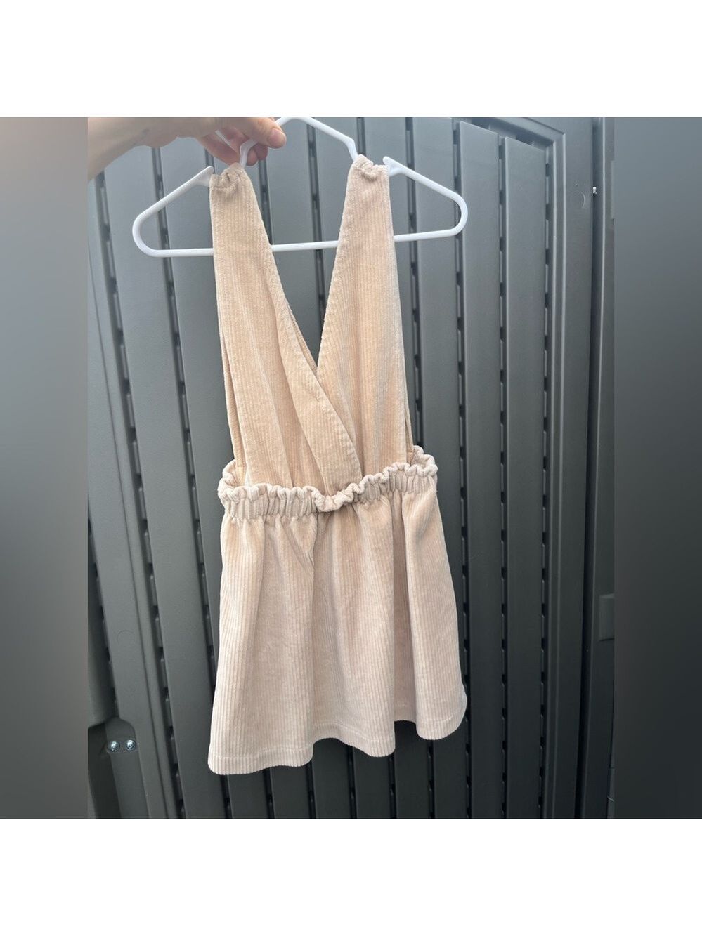 Zara Light Tan Corduroy Dress